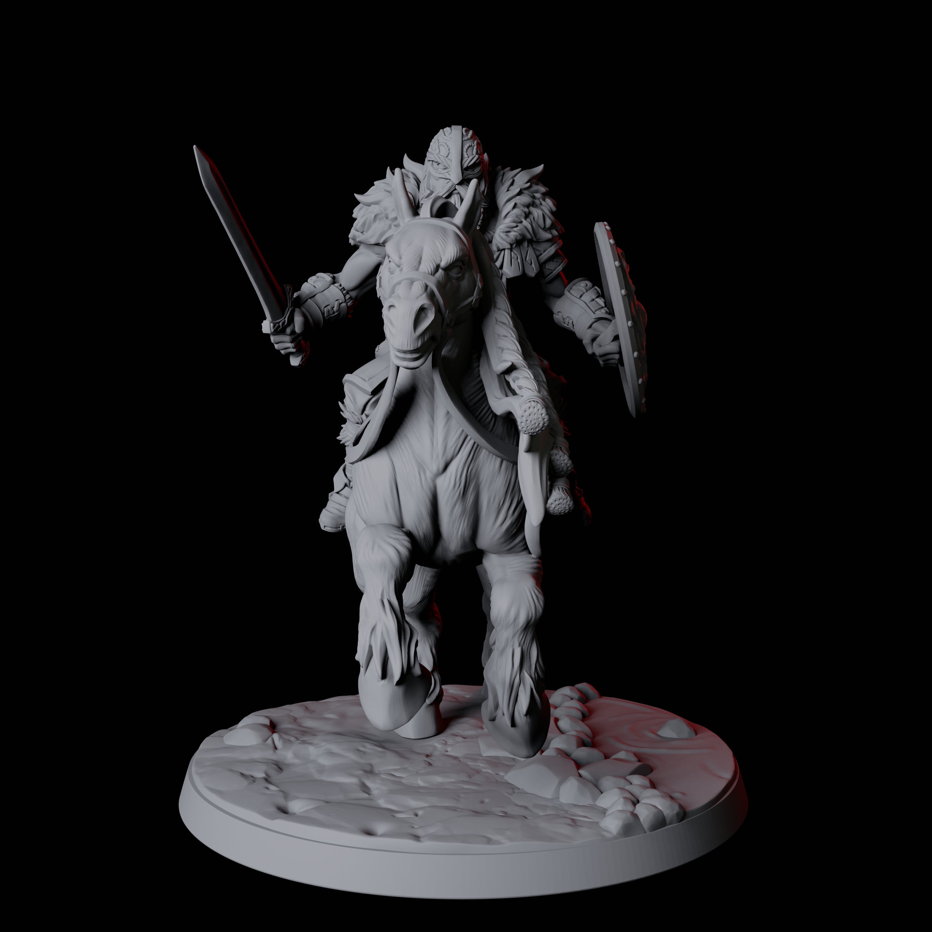 Northman Warrior Horseman A Miniature for Dungeons and Dragons, Pathfinder or other TTRPGs