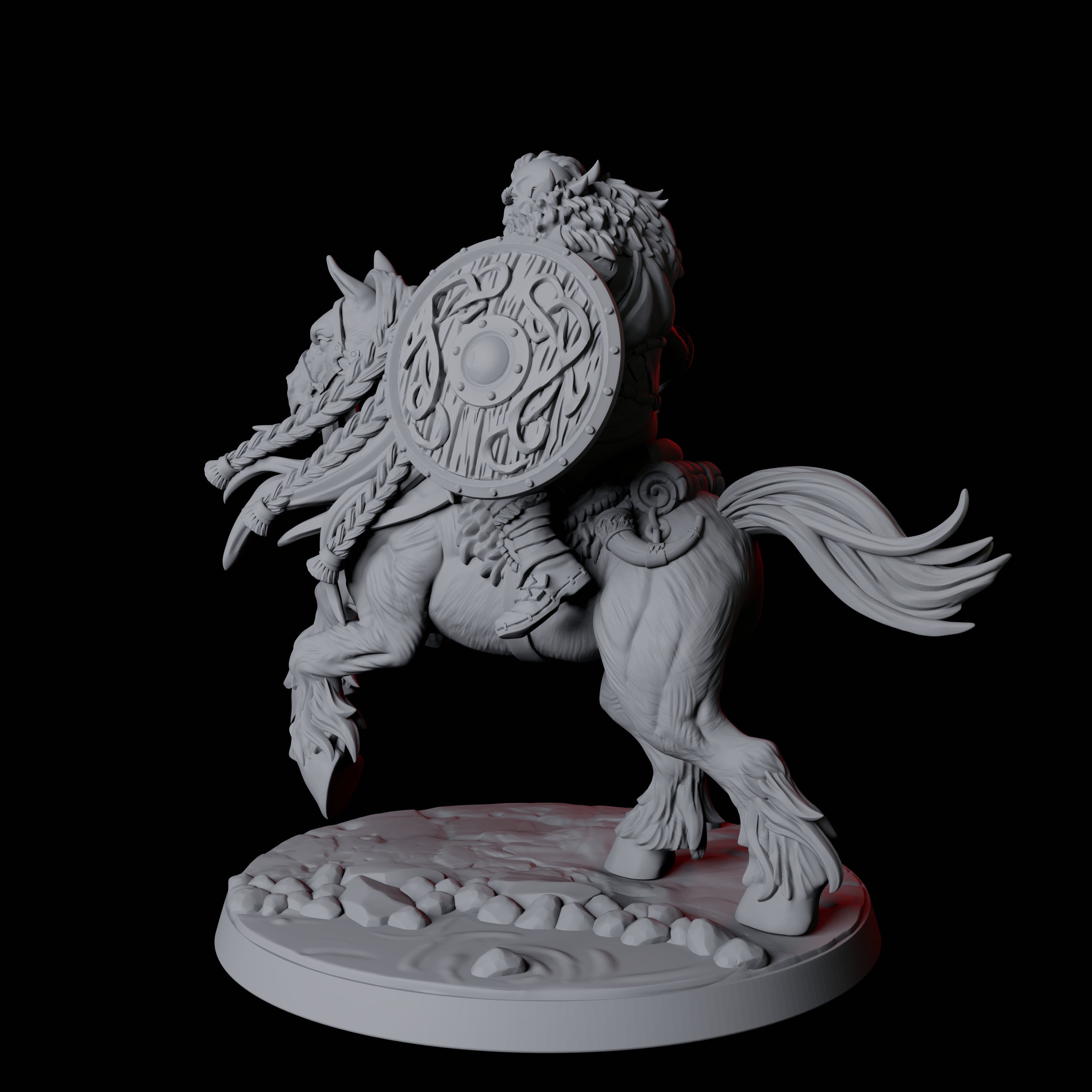 Northman Warrior Horseman A Miniature for Dungeons and Dragons, Pathfinder or other TTRPGs