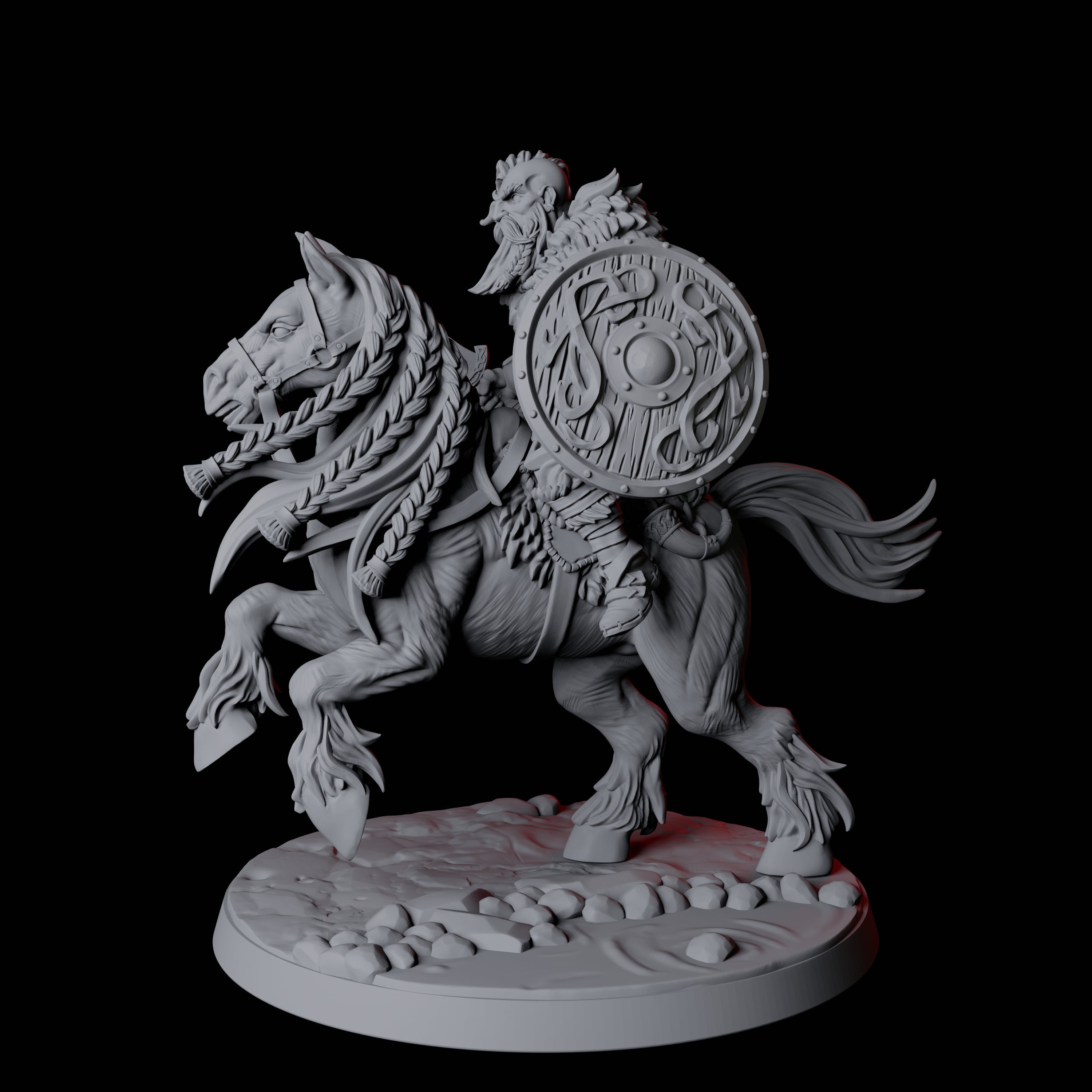 Northman Warrior Horseman A Miniature for Dungeons and Dragons, Pathfinder or other TTRPGs