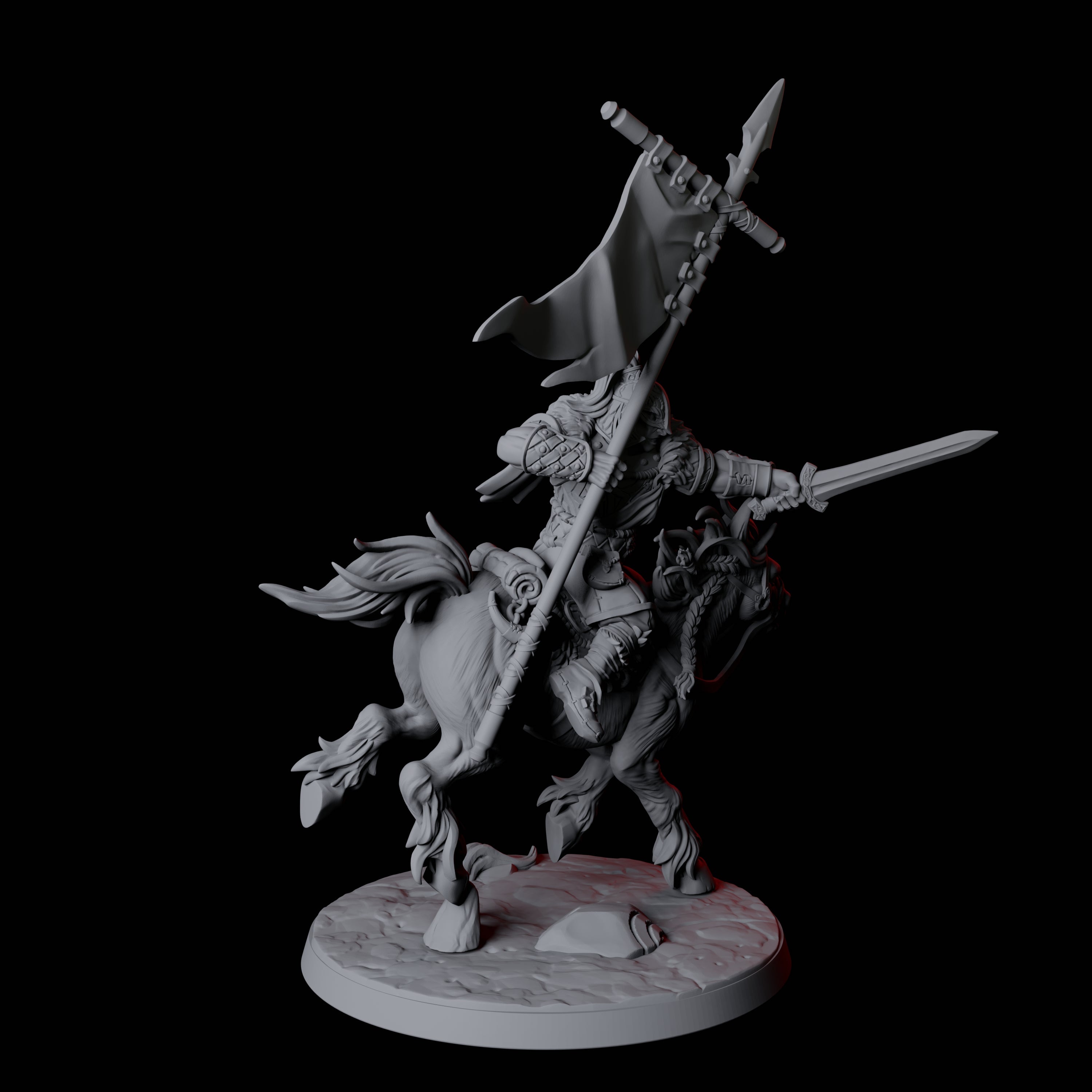 Northman Warrior Horseman B Miniature for Dungeons and Dragons, Pathfinder or other TTRPGs