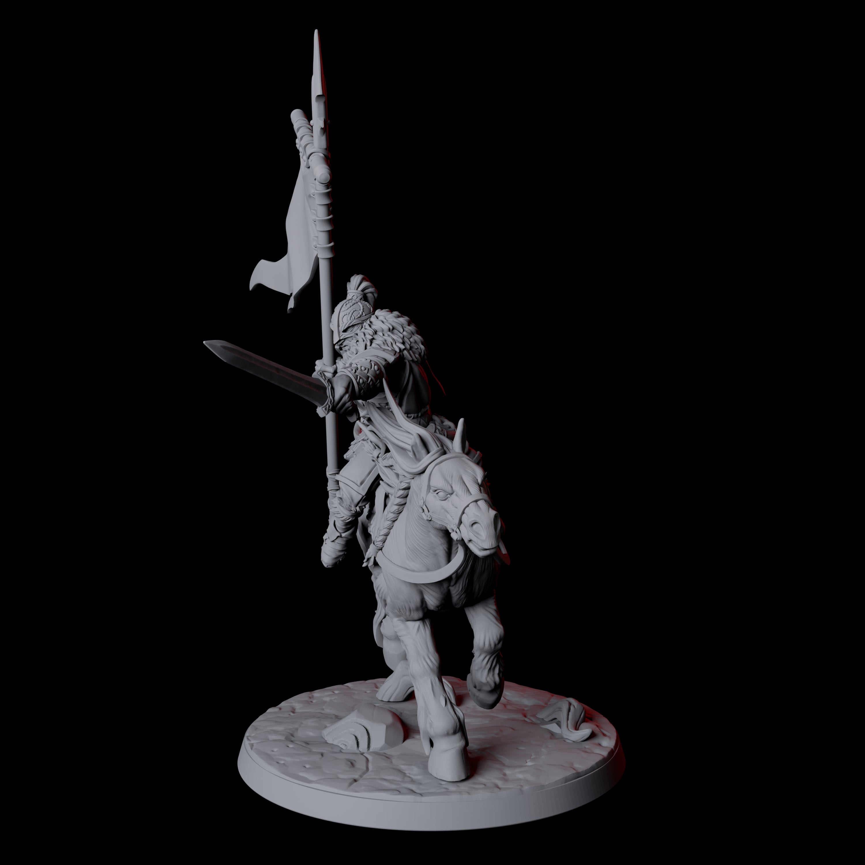 Northman Warrior Horseman B Miniature for Dungeons and Dragons, Pathfinder or other TTRPGs