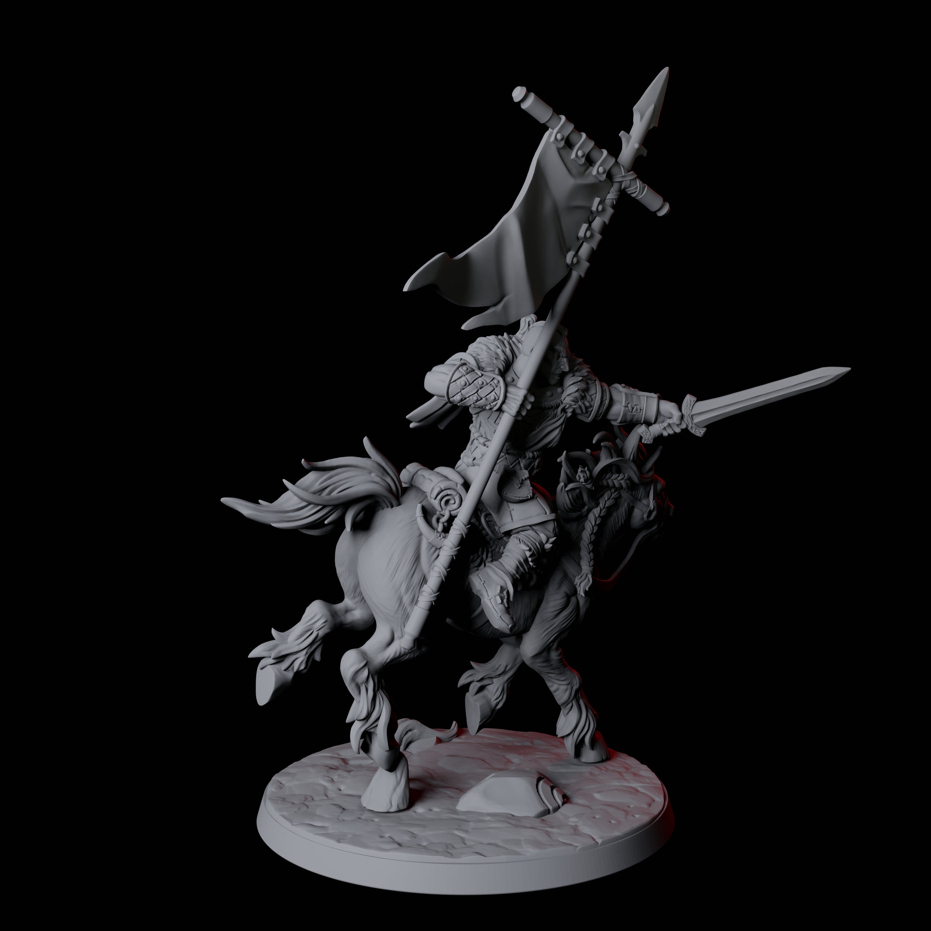 Northman Warrior Horseman B Miniature for Dungeons and Dragons, Pathfinder or other TTRPGs