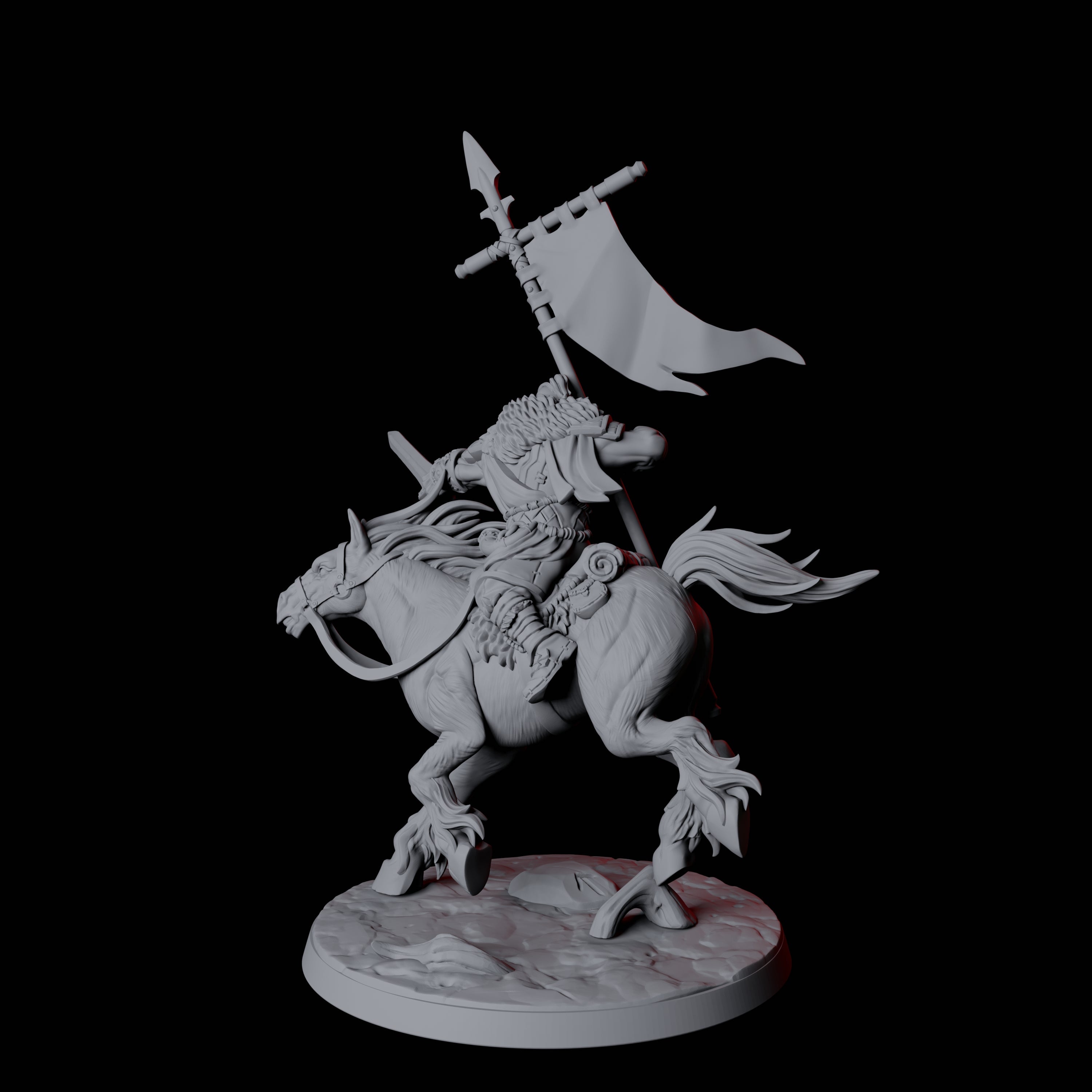 Northman Warrior Horseman B Miniature for Dungeons and Dragons, Pathfinder or other TTRPGs