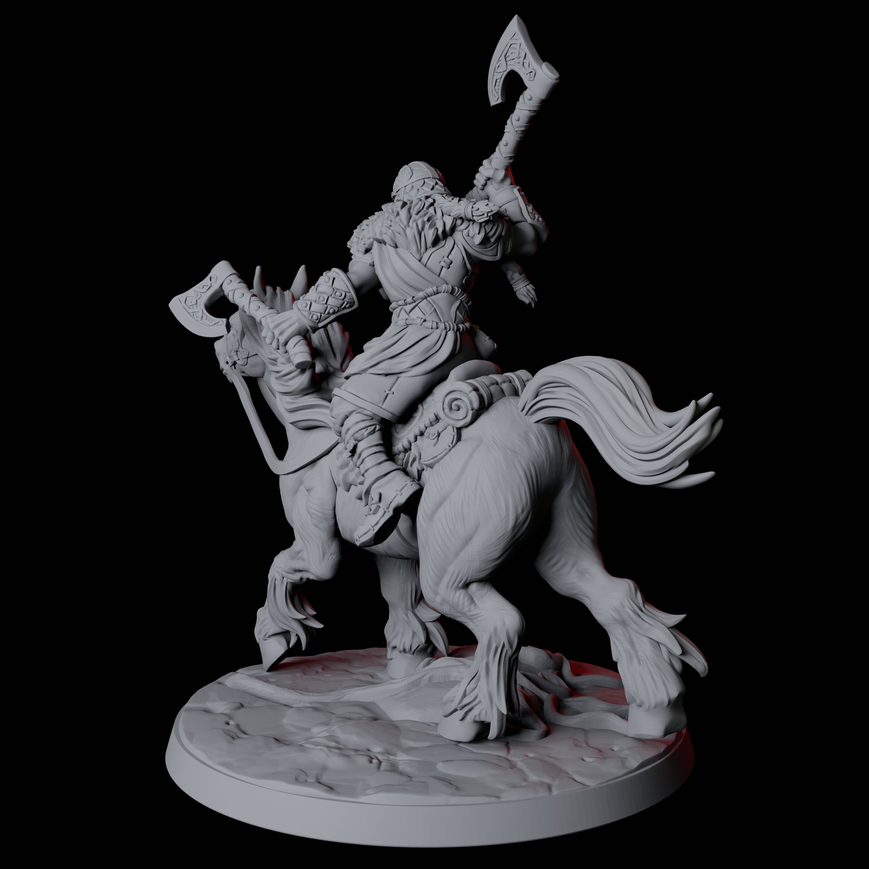 Northman Warrior Horseman C Miniature for Dungeons and Dragons, Pathfinder or other TTRPGs