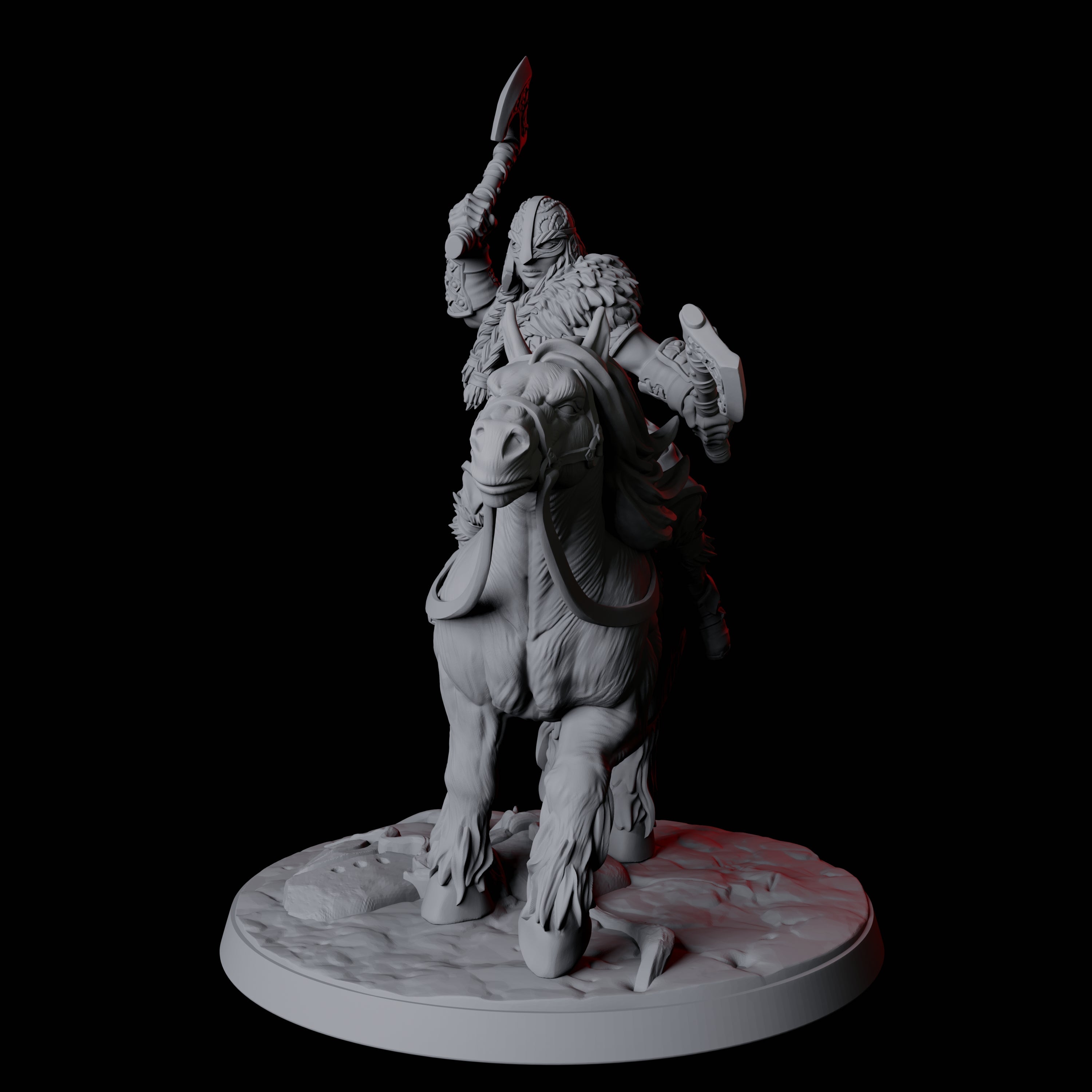 Northman Warrior Horseman C Miniature for Dungeons and Dragons, Pathfinder or other TTRPGs