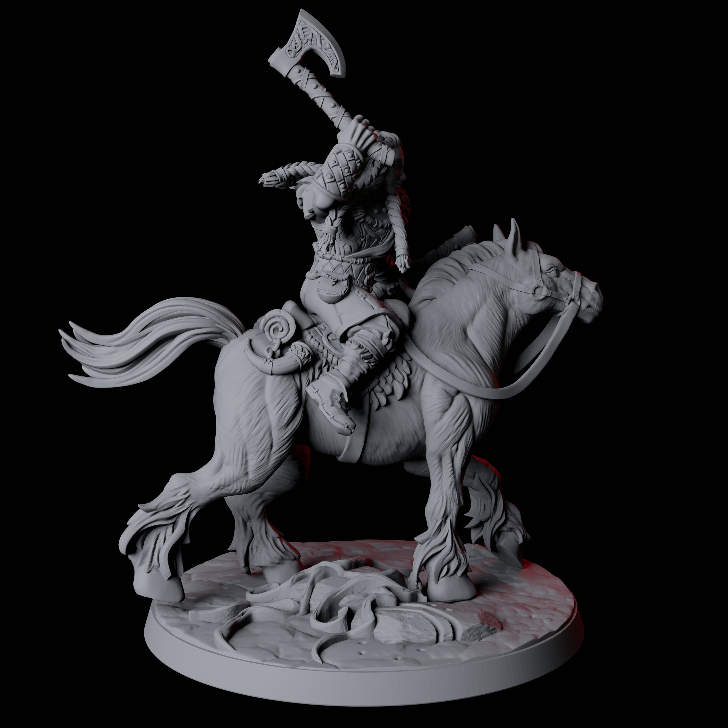 Northman Warrior Horseman C Miniature for Dungeons and Dragons, Pathfinder or other TTRPGs