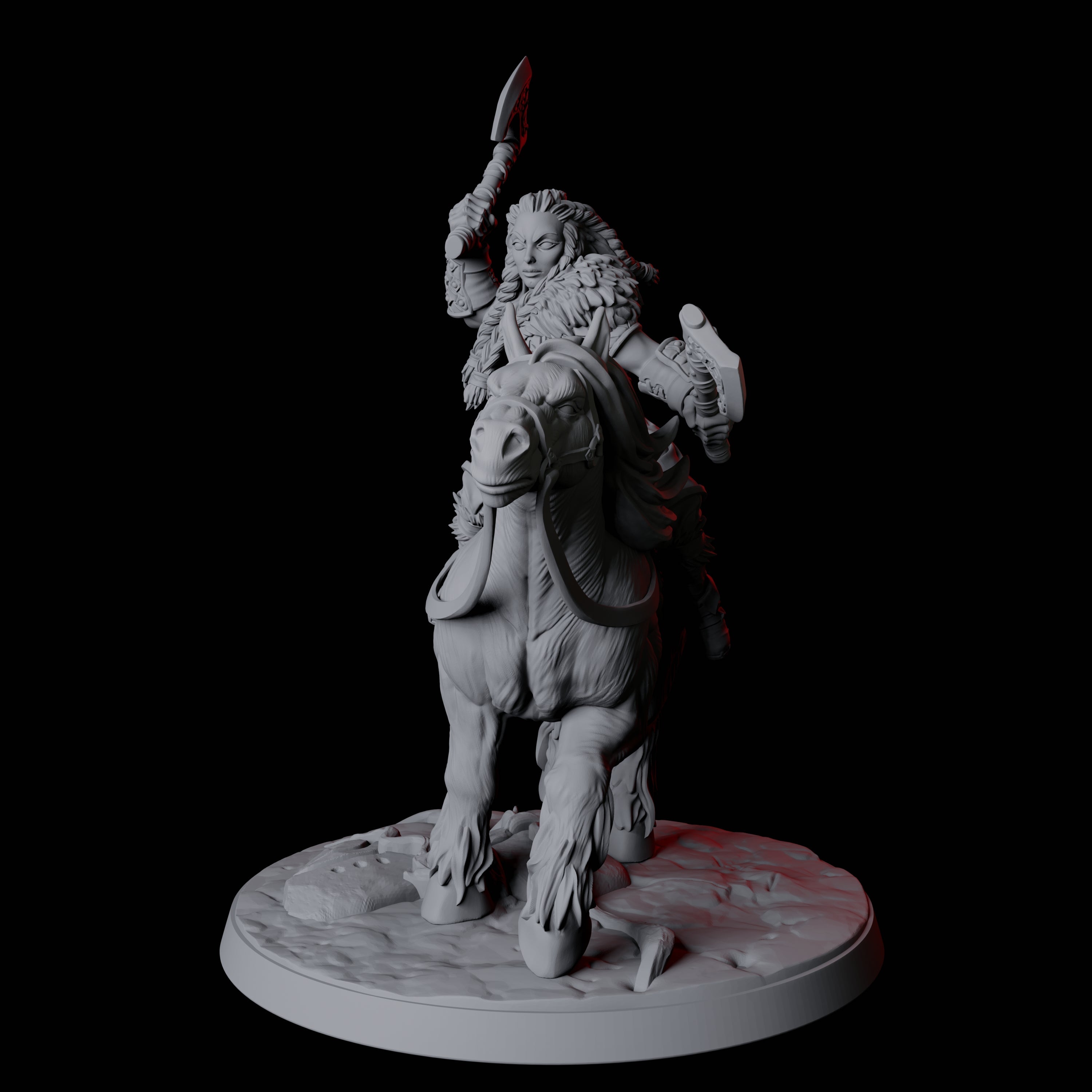 Northman Warrior Horseman C Miniature for Dungeons and Dragons, Pathfinder or other TTRPGs