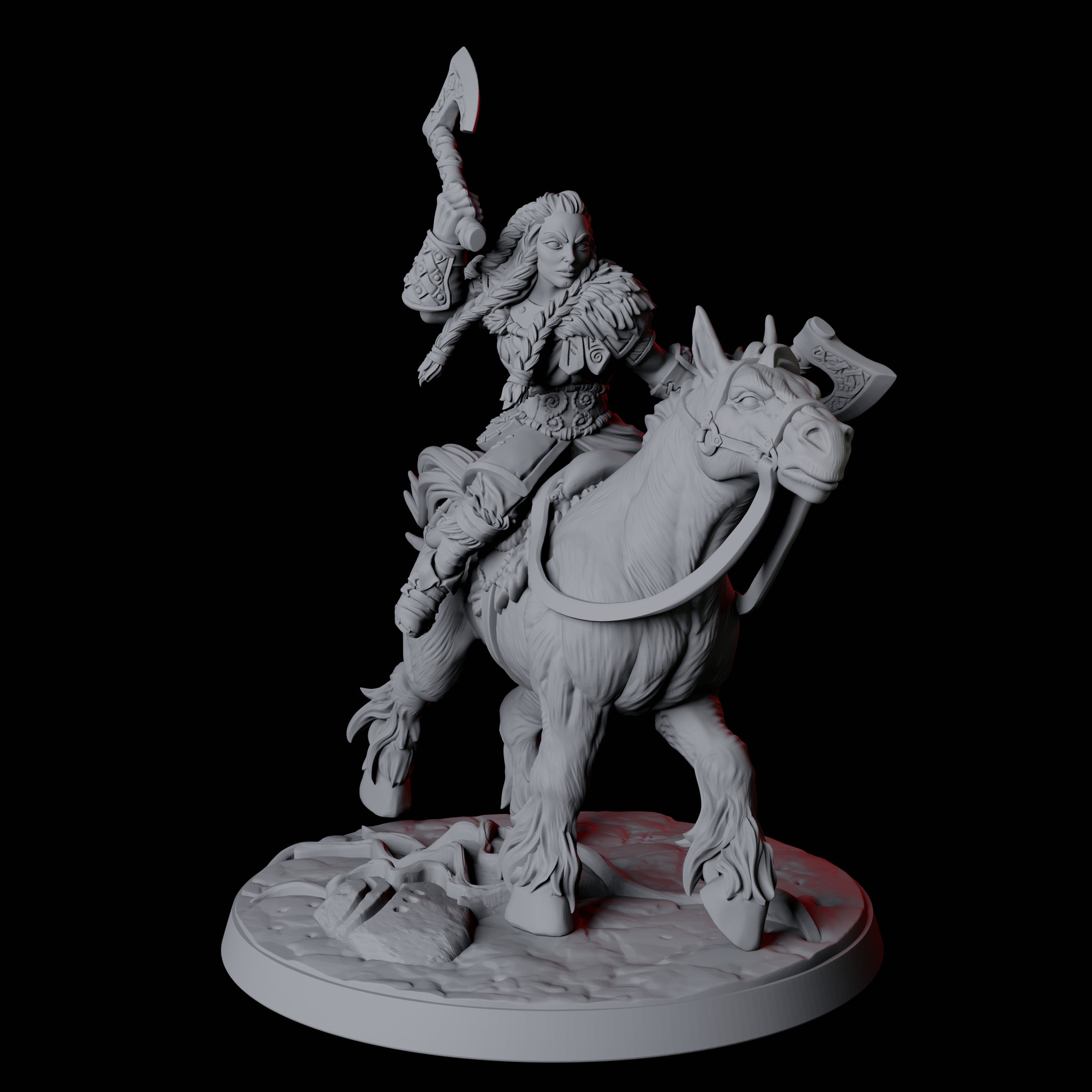 Northman Warrior Horseman C Miniature for Dungeons and Dragons, Pathfinder or other TTRPGs