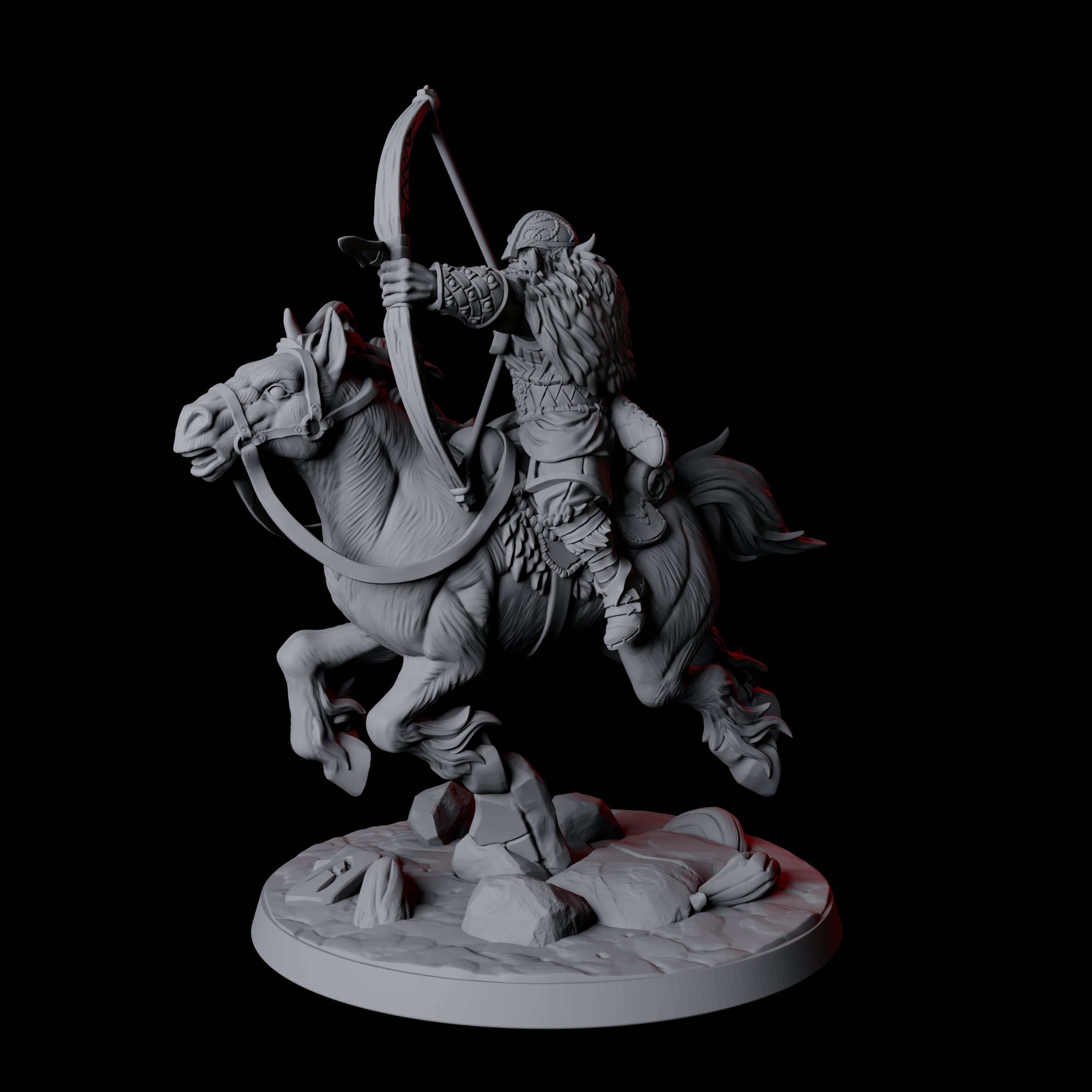 Northman Warrior Horseman D Miniature for Dungeons and Dragons, Pathfinder or other TTRPGs