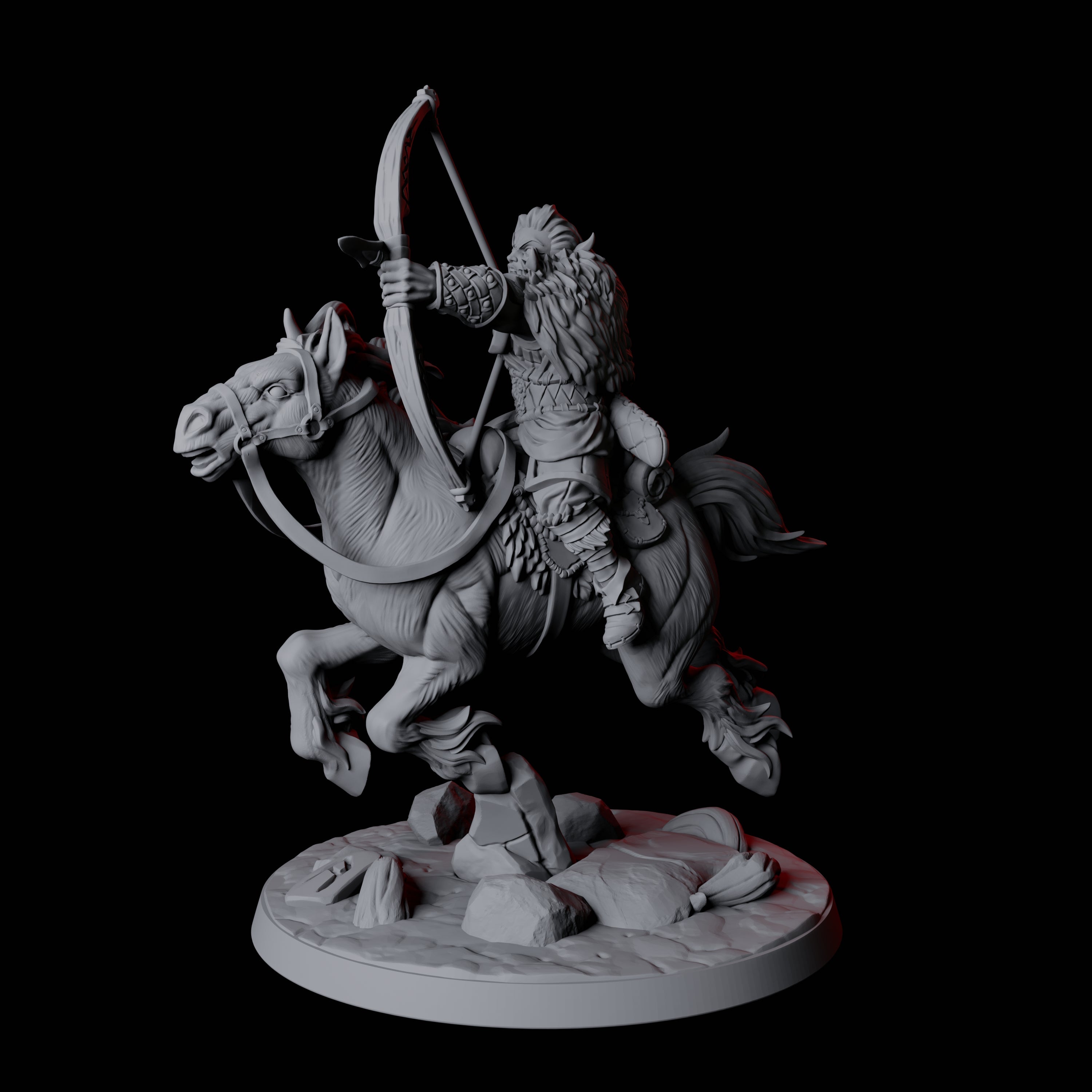 Northman Warrior Horseman D Miniature for Dungeons and Dragons, Pathfinder or other TTRPGs