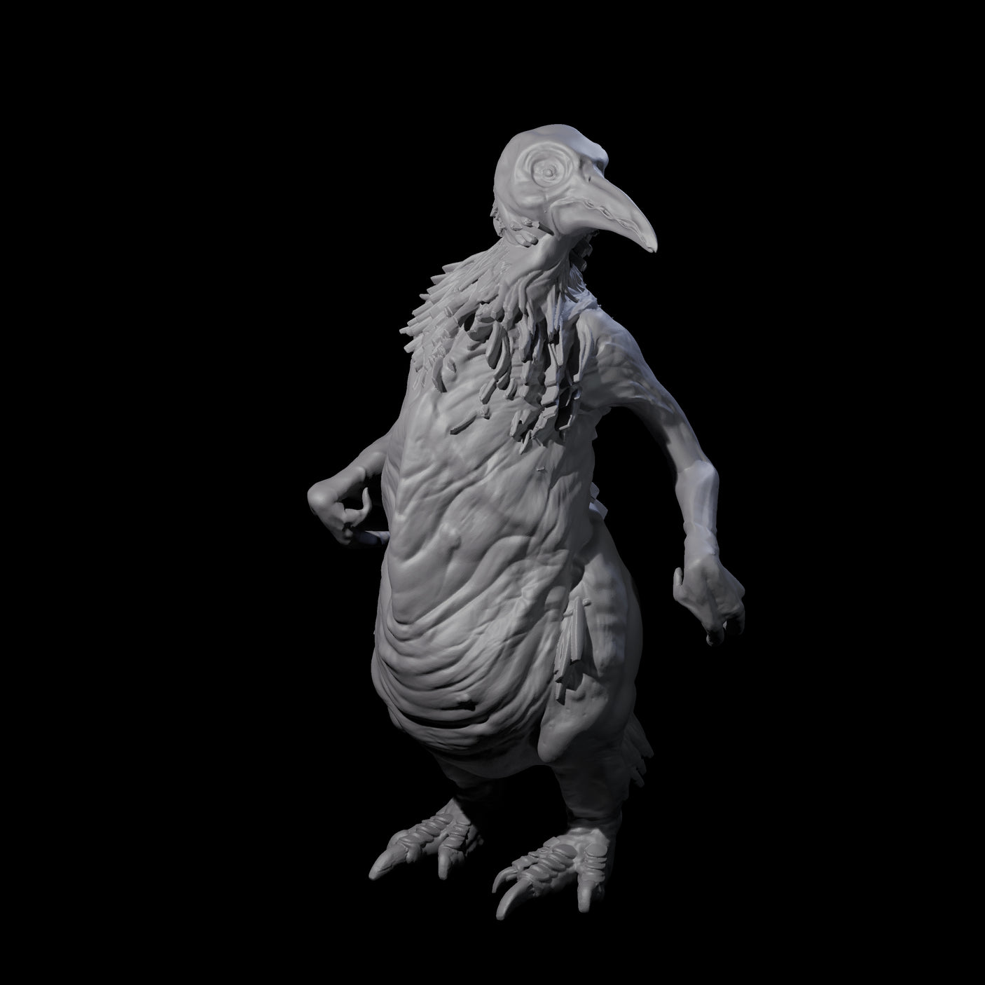 Not So Cute Pinguin Abberant B Miniature for Dungeons and Dragons, Pathfinder or other TTRPGs