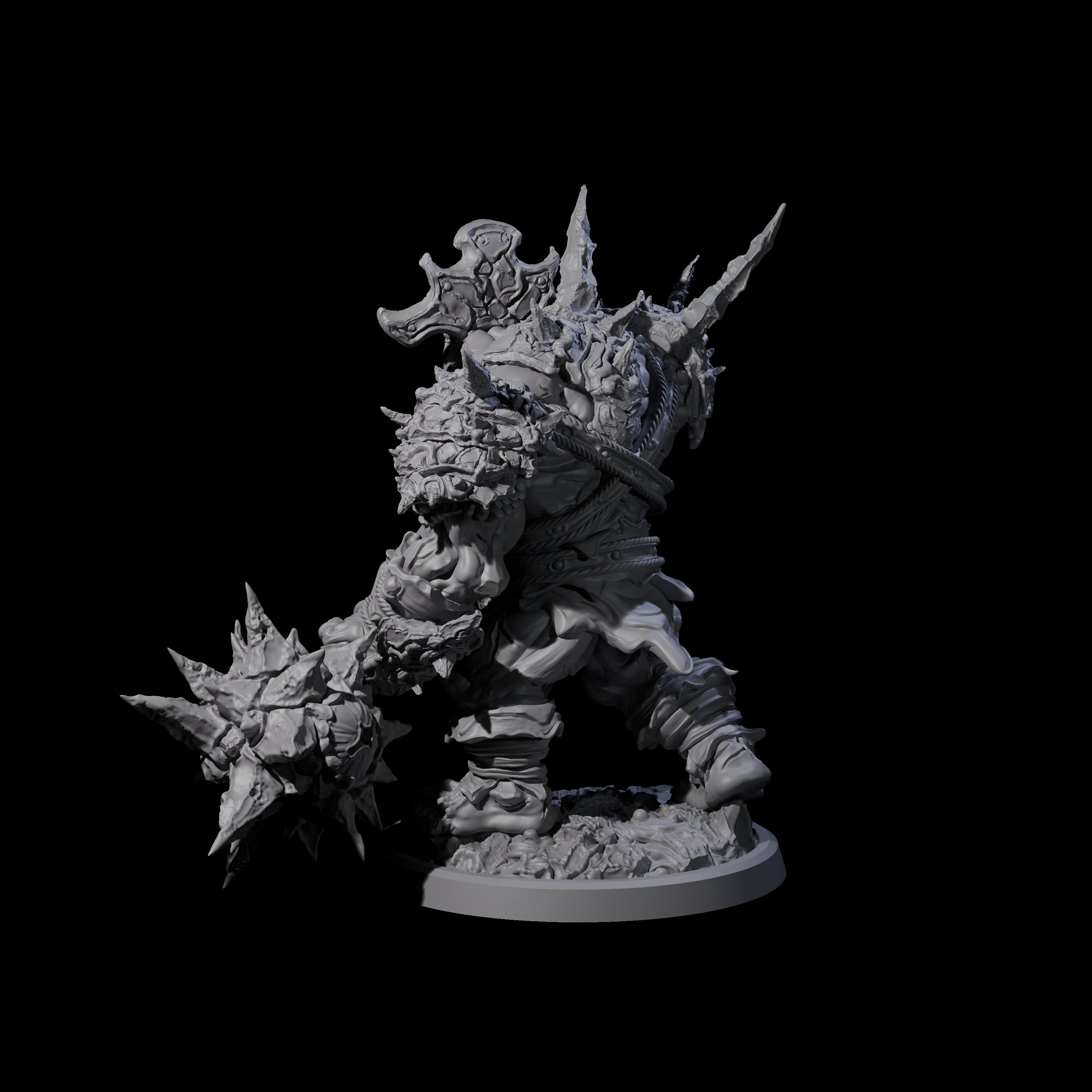 Oceanbound Ogre B Miniature for Dungeons and Dragons, Pathfinder or other TTRPGs