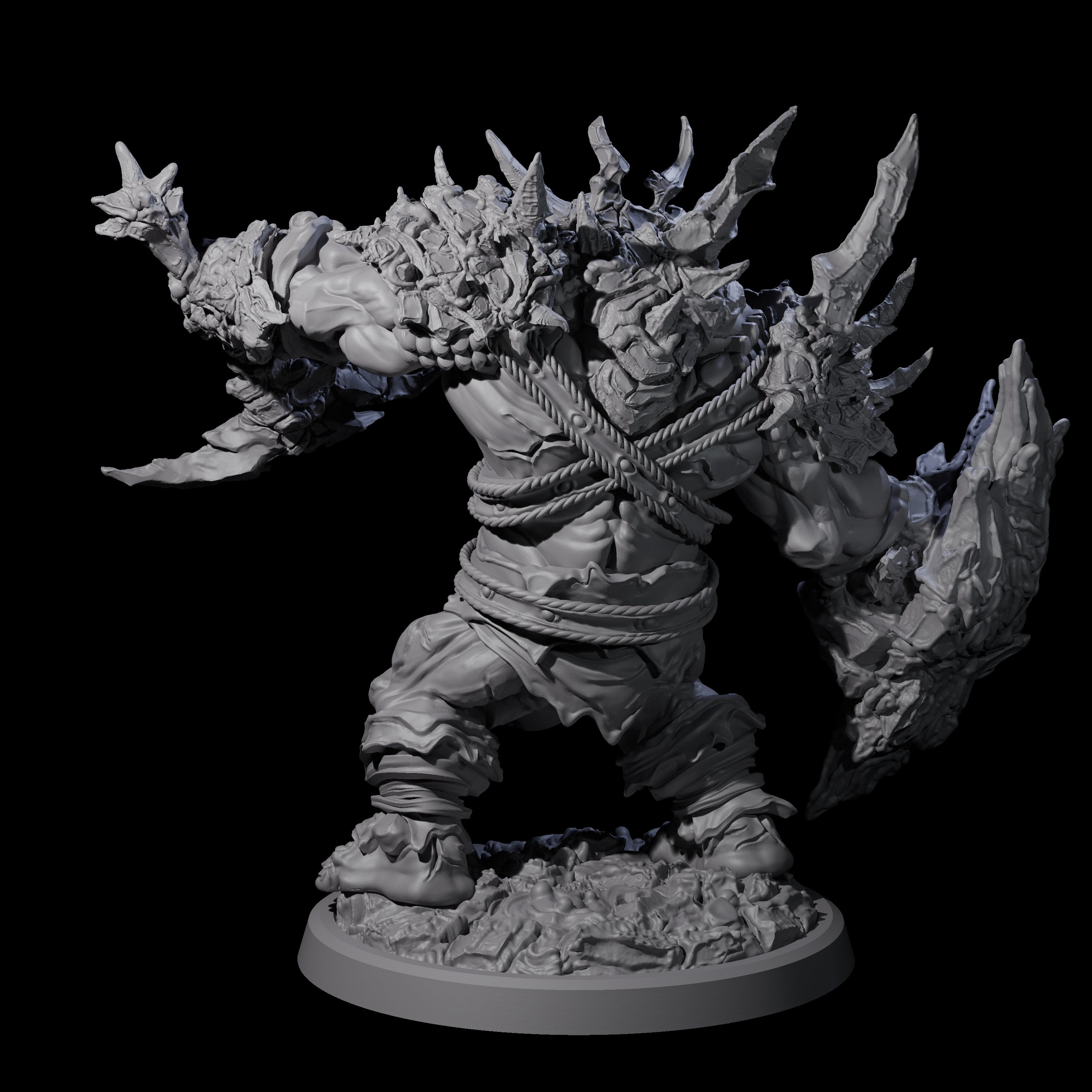 Oceanbound Ogre D Miniature for Dungeons and Dragons, Pathfinder or other TTRPGs