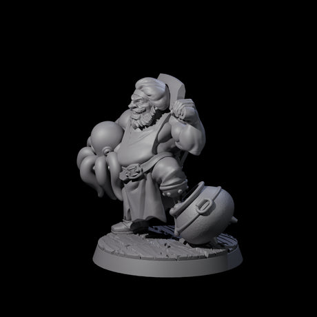 Octopus Loving Pirate Chef Miniature for Dungeons and Dragons, Pathfinder or other TTRPGs