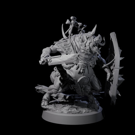Oinking Boarfolk Soldier A Miniature for Dungeons and Dragons, Pathfinder or other TTRPGs