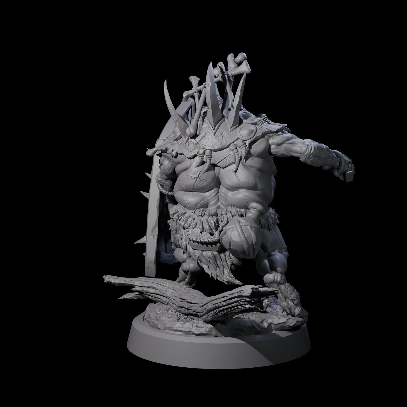 Oinking Boarfolk Soldier A Miniature for Dungeons and Dragons, Pathfinder or other TTRPGs