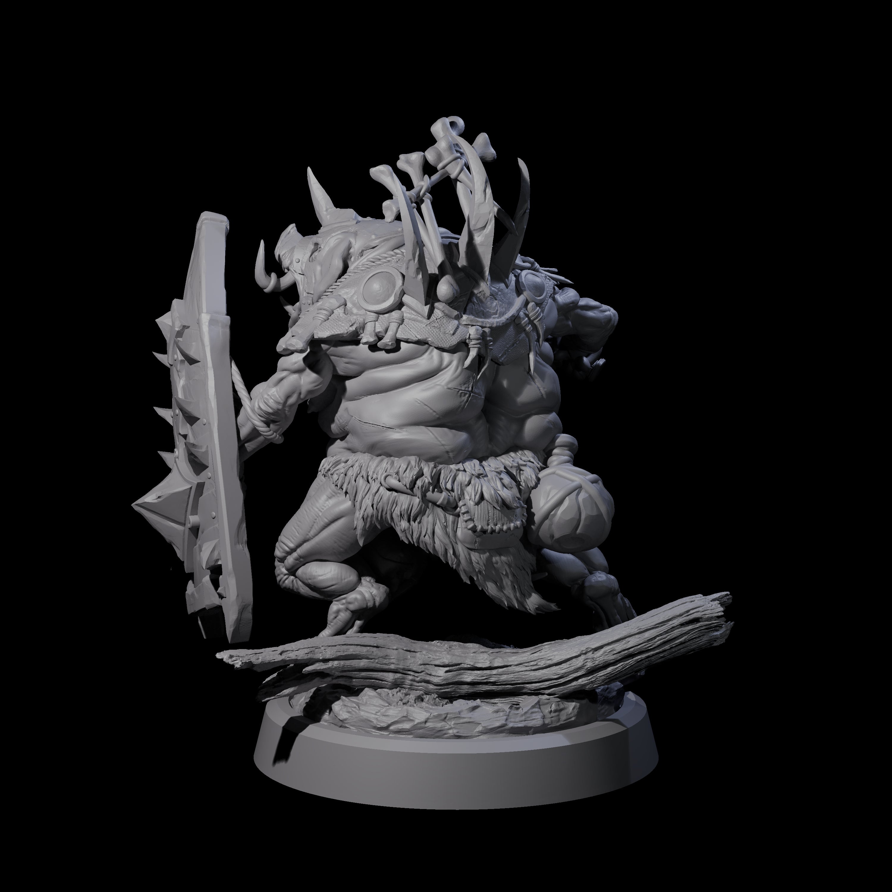 Oinking Boarfolk Soldier A Miniature for Dungeons and Dragons, Pathfinder or other TTRPGs