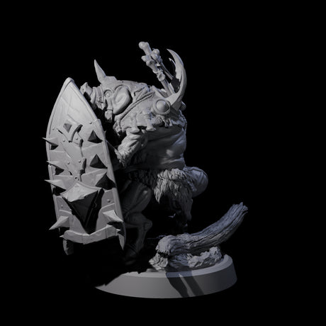 Oinking Boarfolk Soldier A Miniature for Dungeons and Dragons, Pathfinder or other TTRPGs