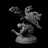 Oinking Boarfolk Soldier B Miniature for Dungeons and Dragons, Pathfinder or other TTRPGs