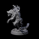Oinking Boarfolk Soldier B Miniature for Dungeons and Dragons, Pathfinder or other TTRPGs