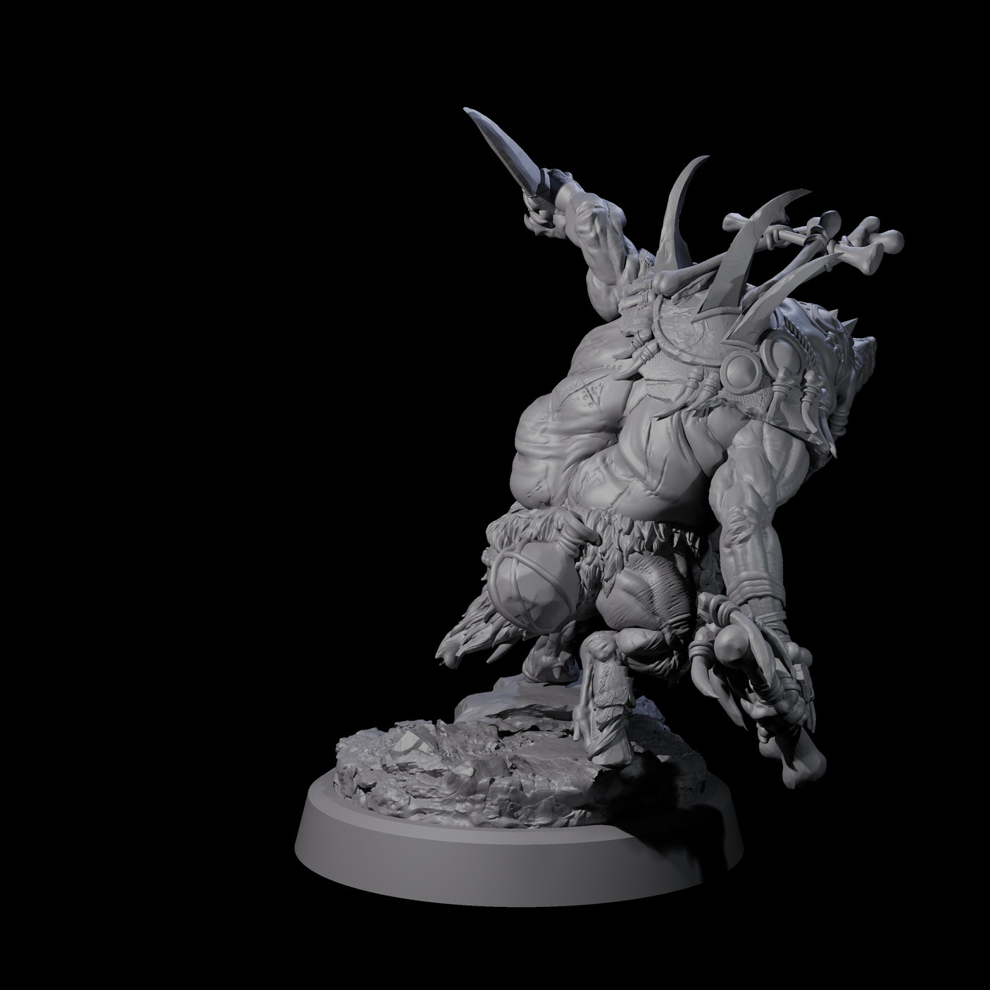 Oinking Boarfolk Soldier C Miniature for Dungeons and Dragons, Pathfinder or other TTRPGs
