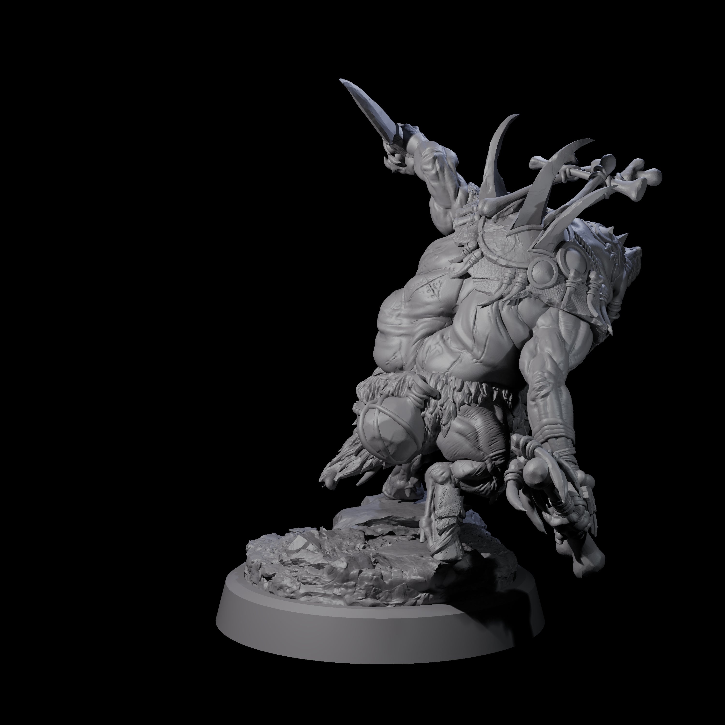 Oinking Boarfolk Soldier C Miniature for Dungeons and Dragons, Pathfinder or other TTRPGs