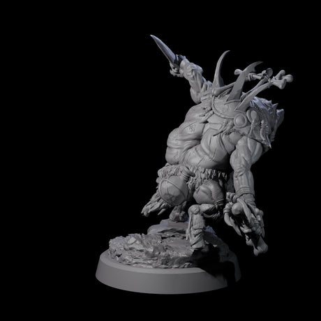 Oinking Boarfolk Soldier C Miniature for Dungeons and Dragons, Pathfinder or other TTRPGs