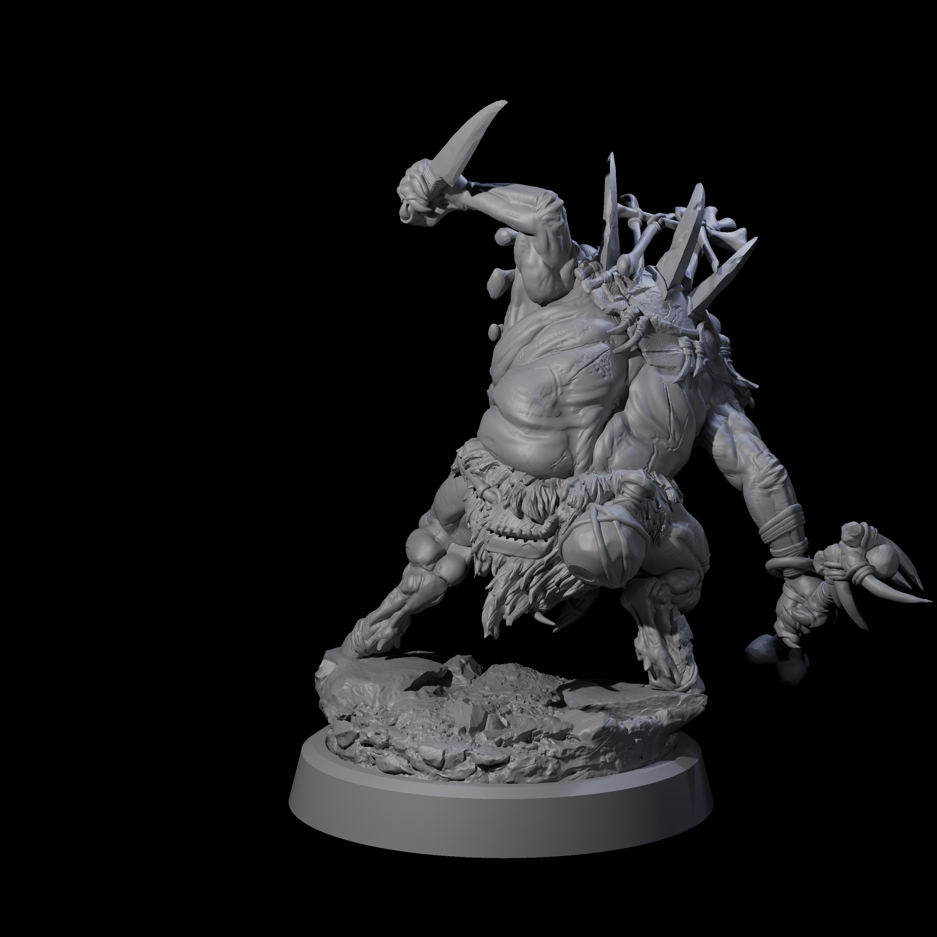 Oinking Boarfolk Soldier C Miniature for Dungeons and Dragons, Pathfinder or other TTRPGs