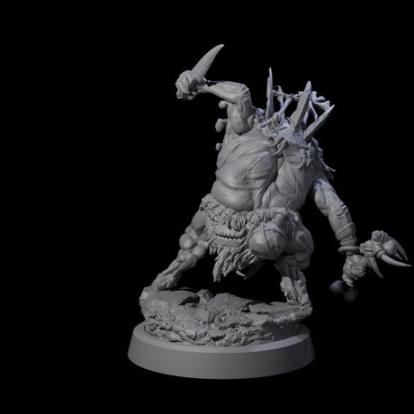 Oinking Boarfolk Soldier C Miniature for Dungeons and Dragons, Pathfinder or other TTRPGs