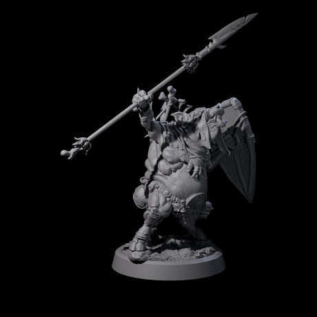 Oinking Boarfolk Soldier D Miniature for Dungeons and Dragons, Pathfinder or other TTRPGs