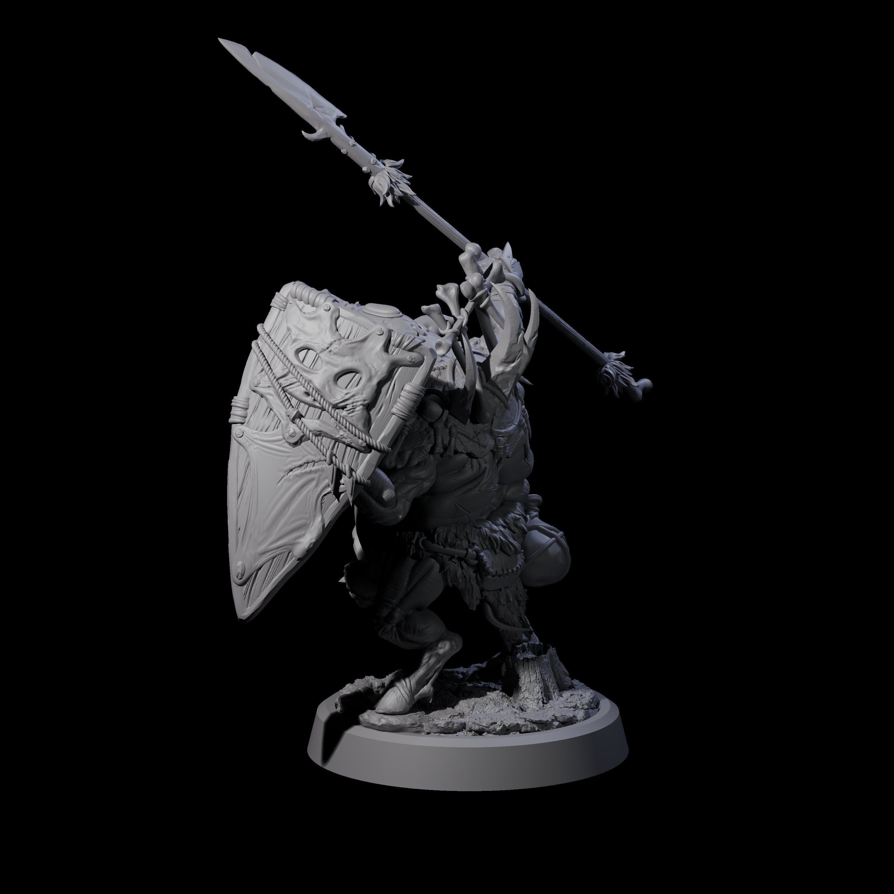 Oinking Boarfolk Soldier D Miniature for Dungeons and Dragons, Pathfinder or other TTRPGs