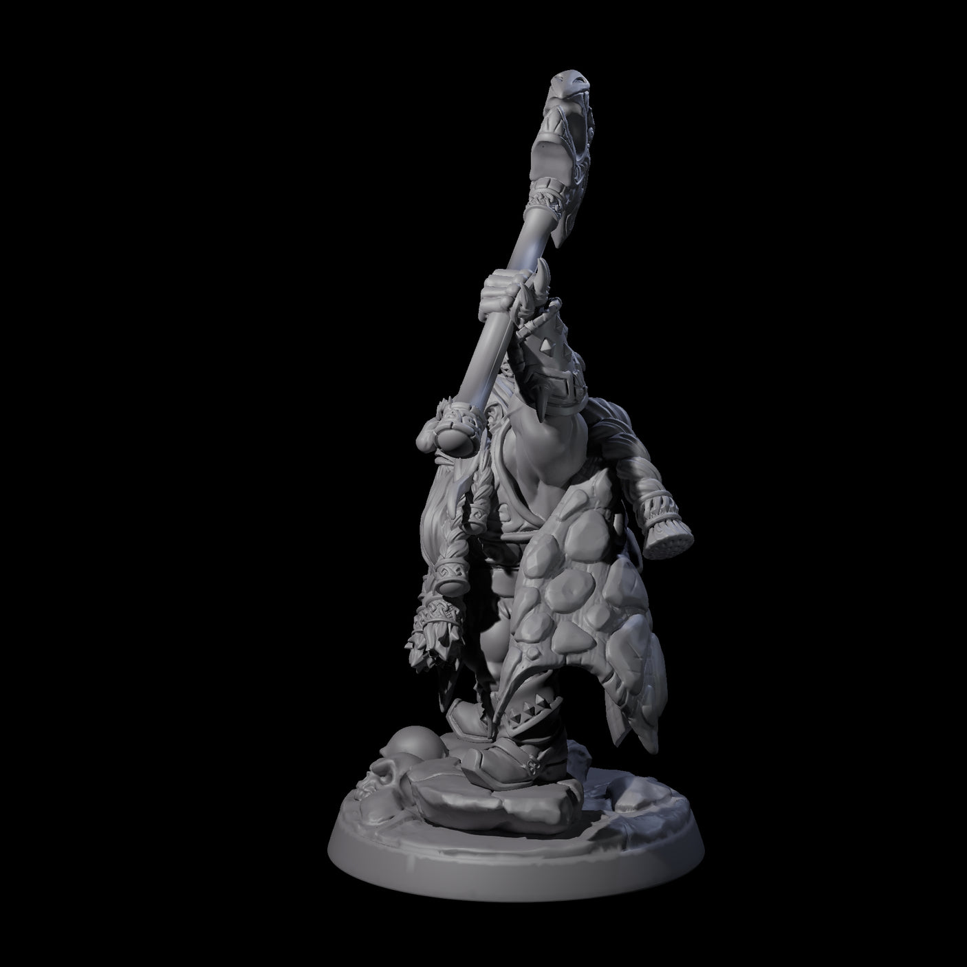 Old Battlefist Dwarf Leader Miniature for Dungeons and Dragons, Pathfinder or other TTRPGs