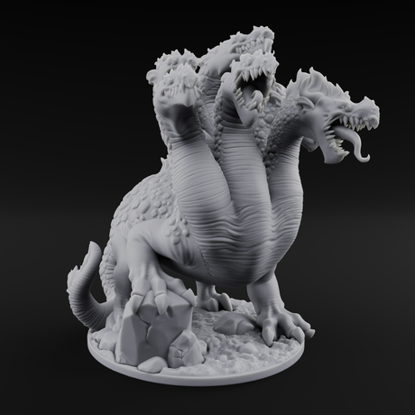 Old Fashioned Hydra Monstrosity Miniature for Dungeons and Dragons, Pathfinder or other TTRPGs