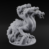 Old Fashioned Hydra Monstrosity Miniature for Dungeons and Dragons, Pathfinder or other TTRPGs