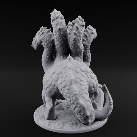 Old Fashioned Hydra Monstrosity Miniature for Dungeons and Dragons, Pathfinder or other TTRPGs