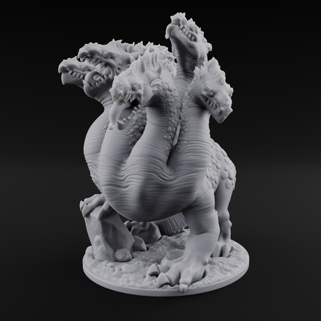 Old Fashioned Hydra Monstrosity Miniature for Dungeons and Dragons, Pathfinder or other TTRPGs