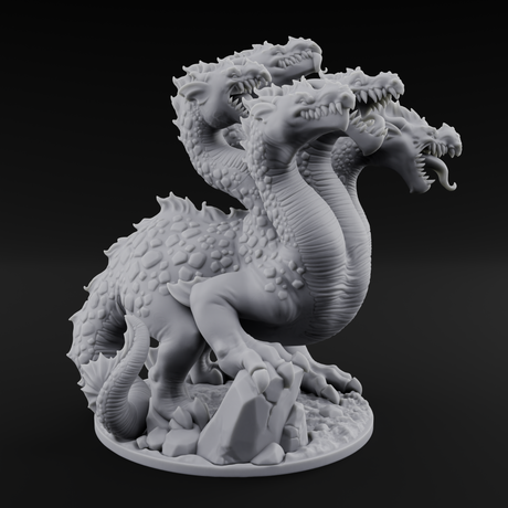 Old Fashioned Hydra Monstrosity Miniature for Dungeons and Dragons, Pathfinder or other TTRPGs