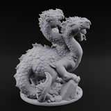 Old Fashioned Hydra Monstrosity Miniature for Dungeons and Dragons, Pathfinder or other TTRPGs