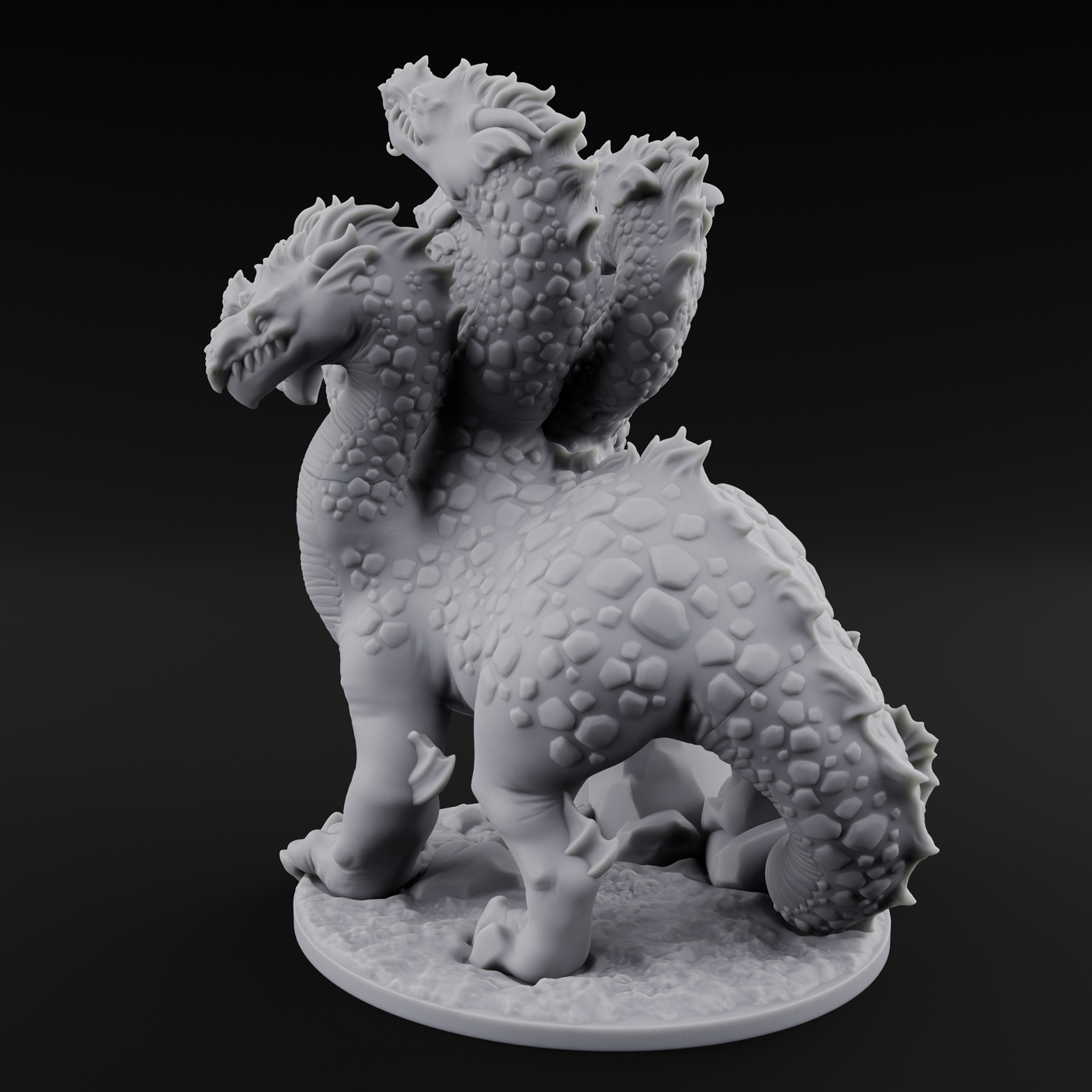 Old Fashioned Hydra Monstrosity Miniature for Dungeons and Dragons, Pathfinder or other TTRPGs