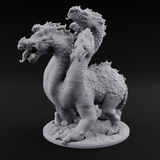 Old Fashioned Hydra Monstrosity Miniature for Dungeons and Dragons, Pathfinder or other TTRPGs
