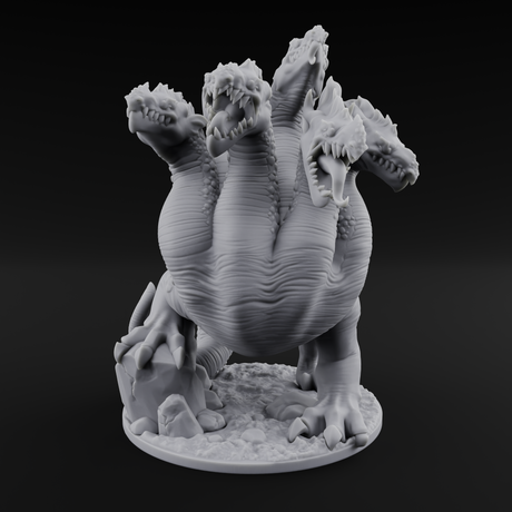 Old Fashioned Hydra Monstrosity Miniature for Dungeons and Dragons, Pathfinder or other TTRPGs