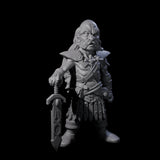 Old Gnome Barbarian Miniature for Dungeons and Dragons, Pathfinder or other TTRPGs