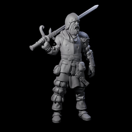 Old Grizzled Guard Miniature for Dungeons and Dragons, Pathfinder or other TTRPGs