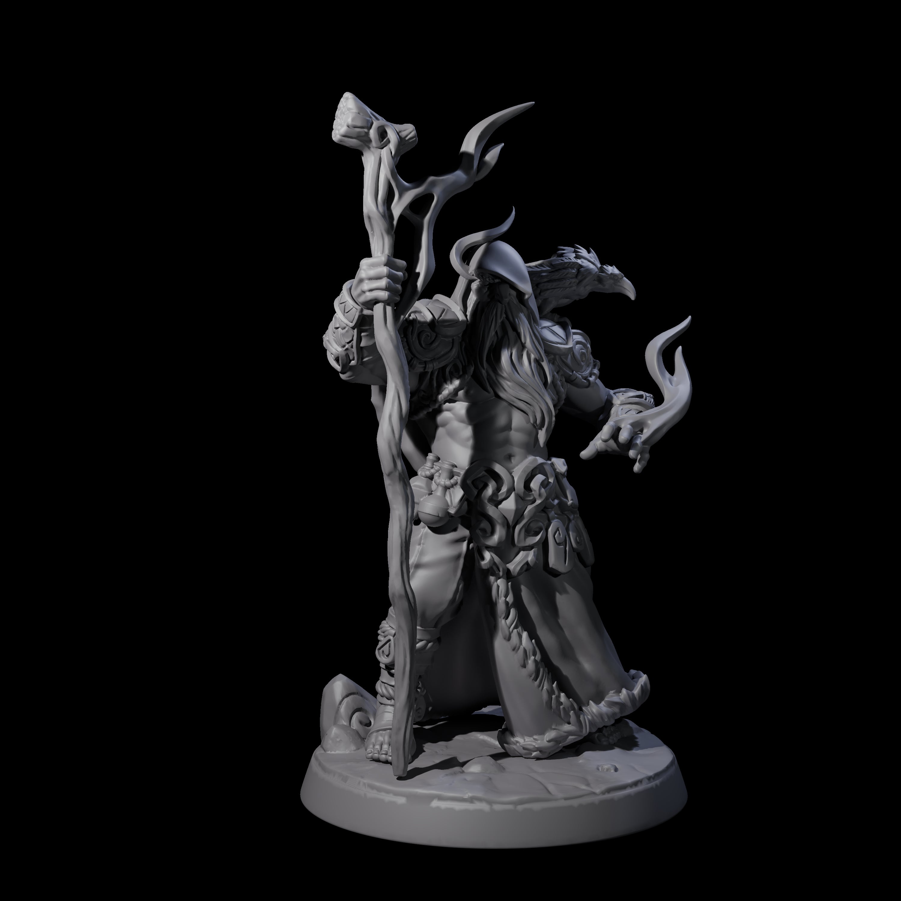 Old Northman Druid Miniature for Dungeons and Dragons, Pathfinder or other TTRPGs