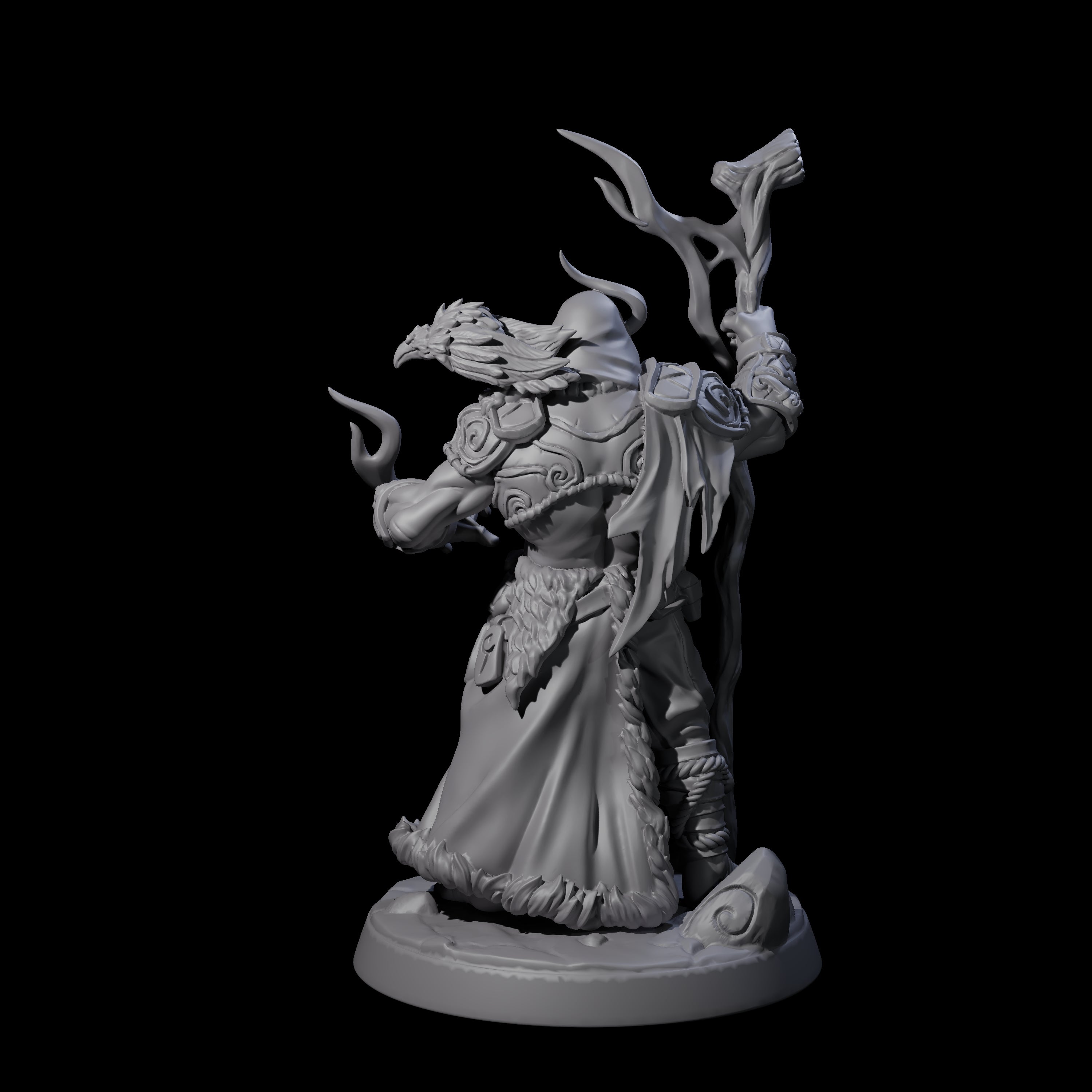 Old Northman Druid Miniature for Dungeons and Dragons, Pathfinder or other TTRPGs