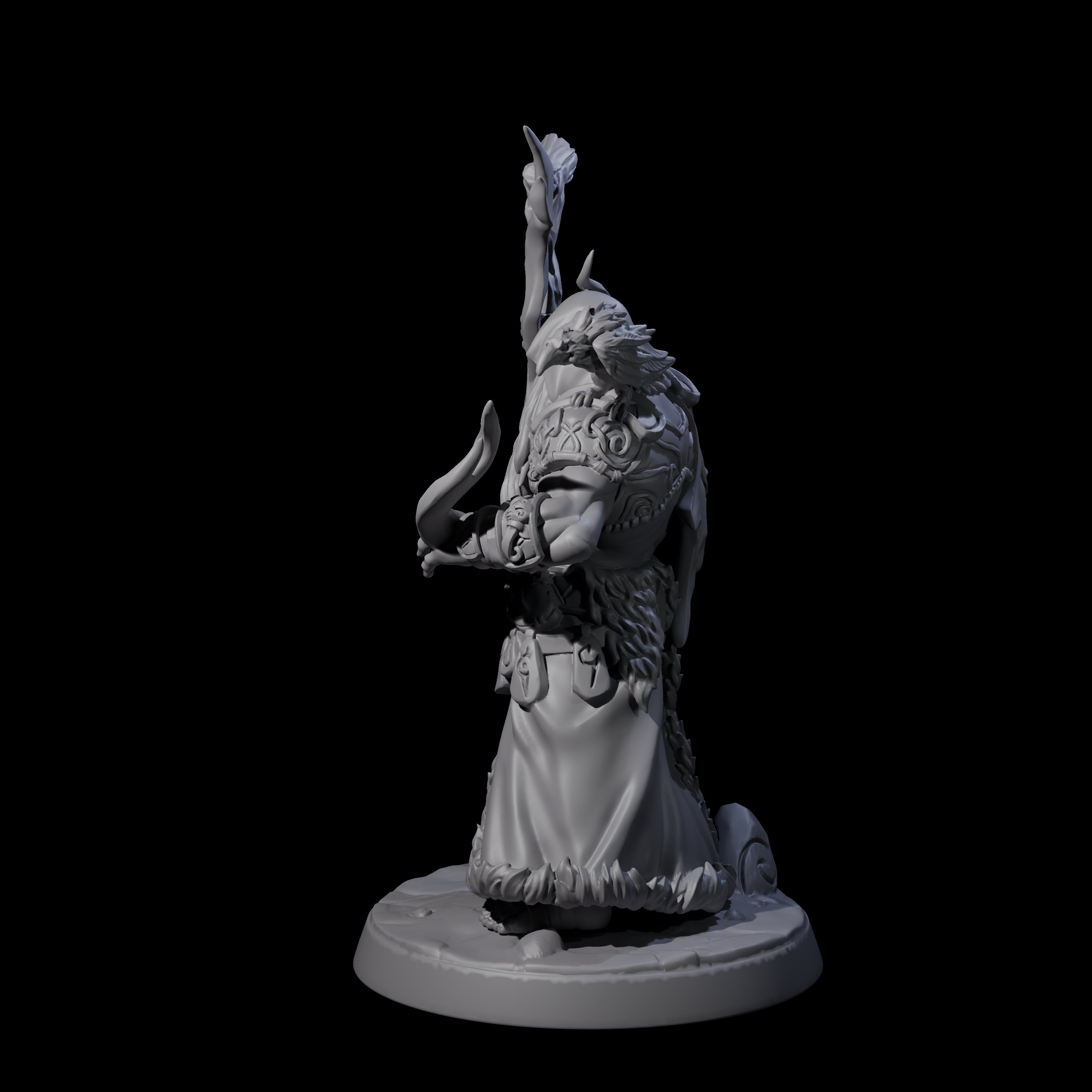 Old Northman Druid Miniature for Dungeons and Dragons, Pathfinder or other TTRPGs