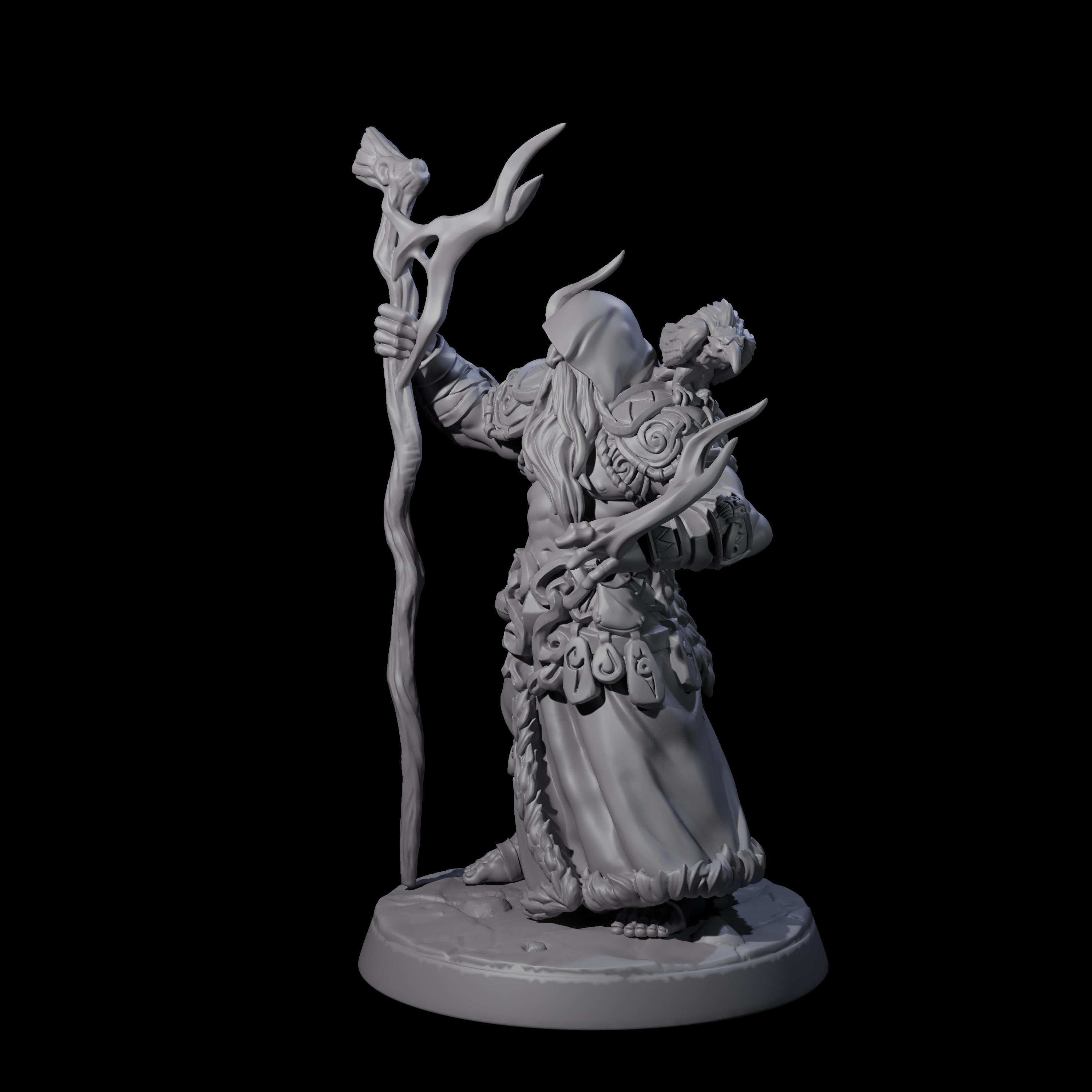 Old Northman Druid Miniature for Dungeons and Dragons, Pathfinder or other TTRPGs