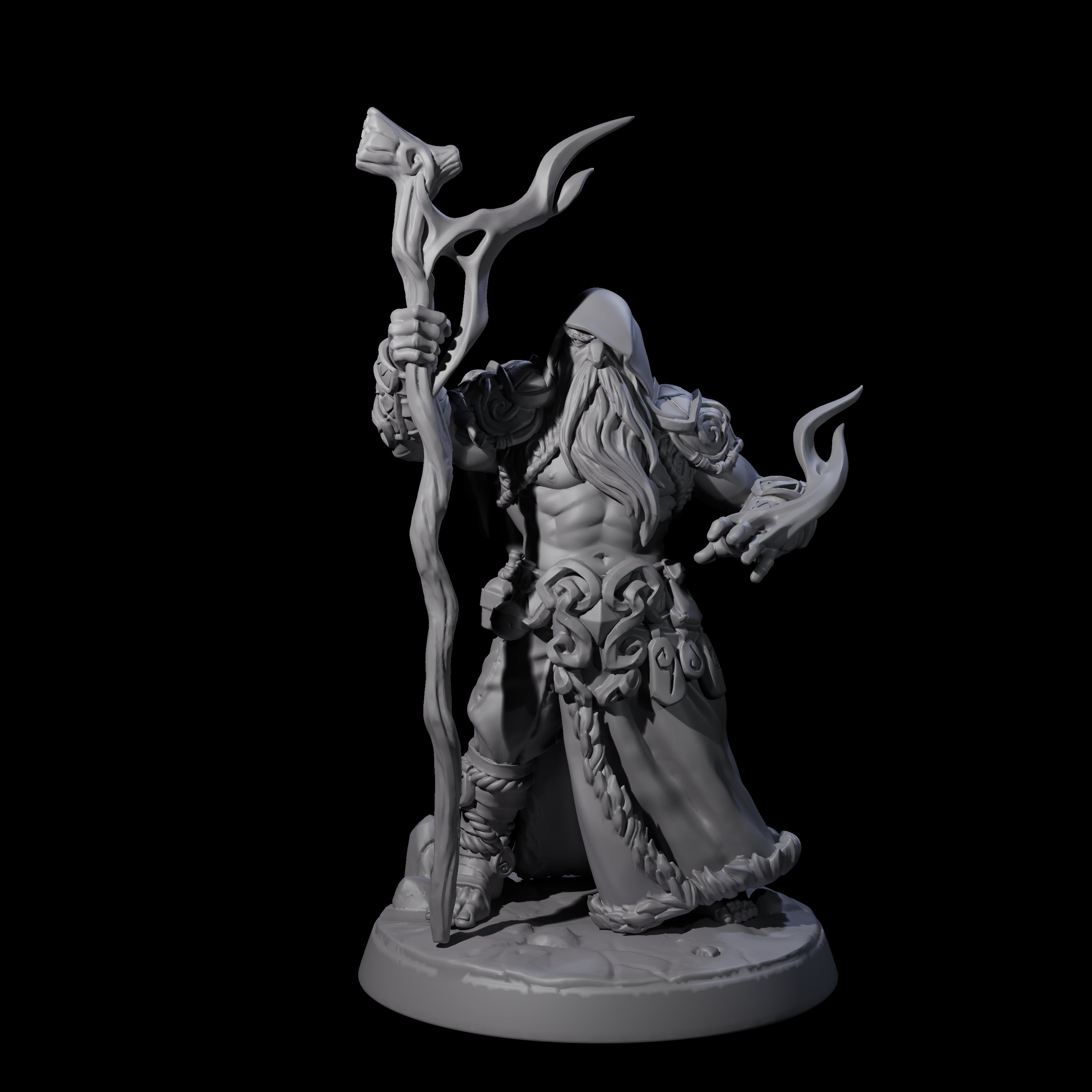 Old Northman Druid Miniature for Dungeons and Dragons, Pathfinder or other TTRPGs