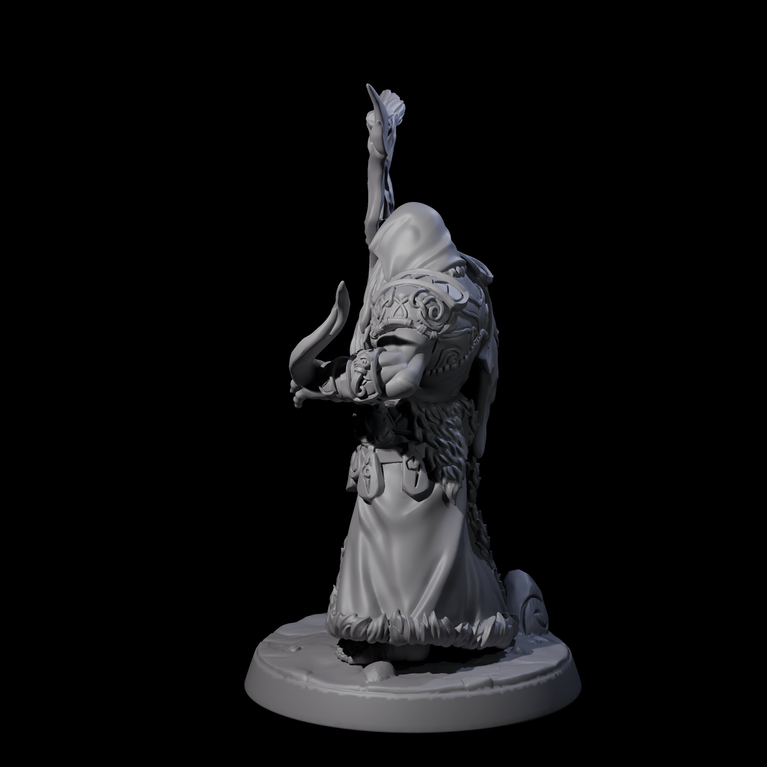 Old Northman Druid Miniature for Dungeons and Dragons, Pathfinder or other TTRPGs