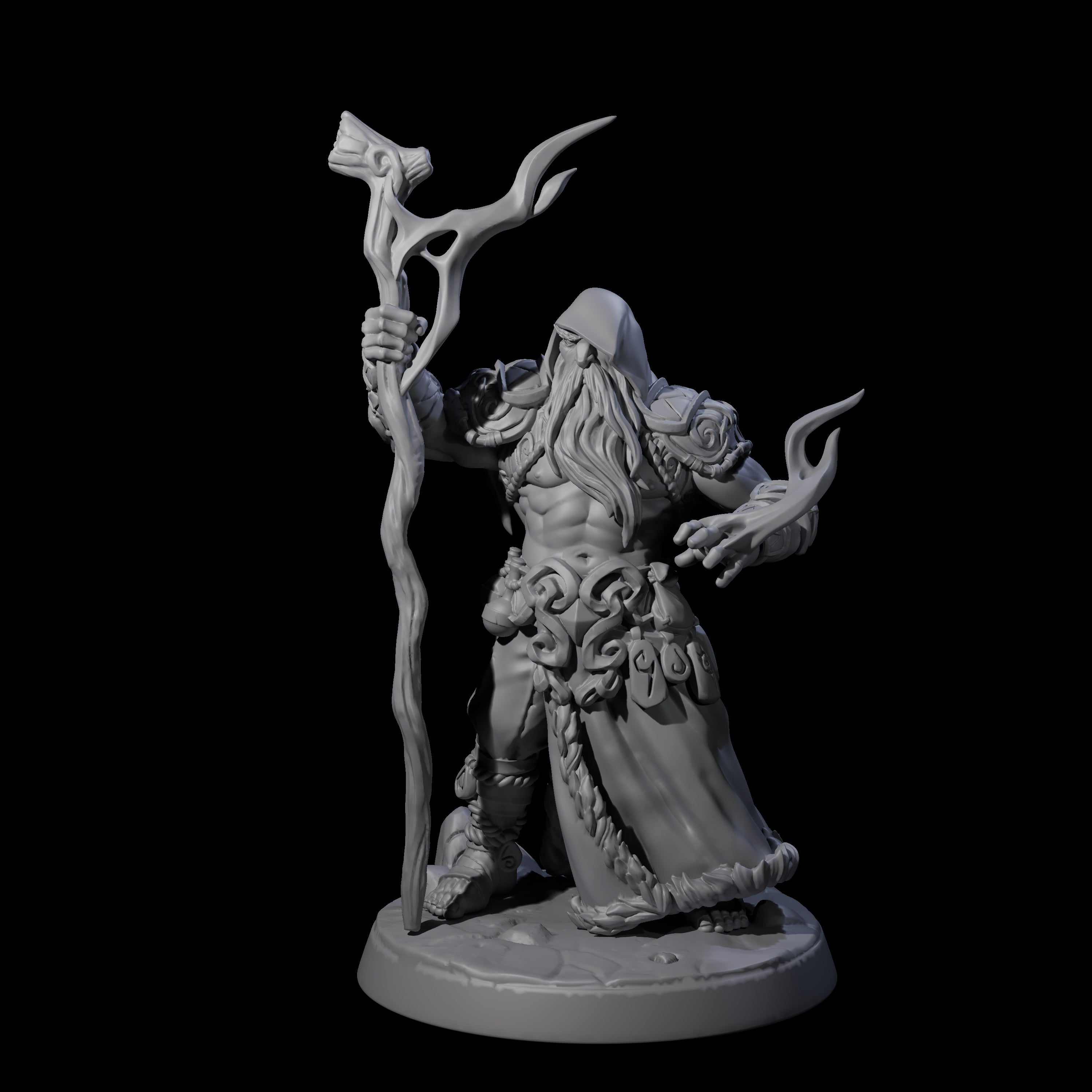 Old Northman Druid Miniature for Dungeons and Dragons, Pathfinder or other TTRPGs